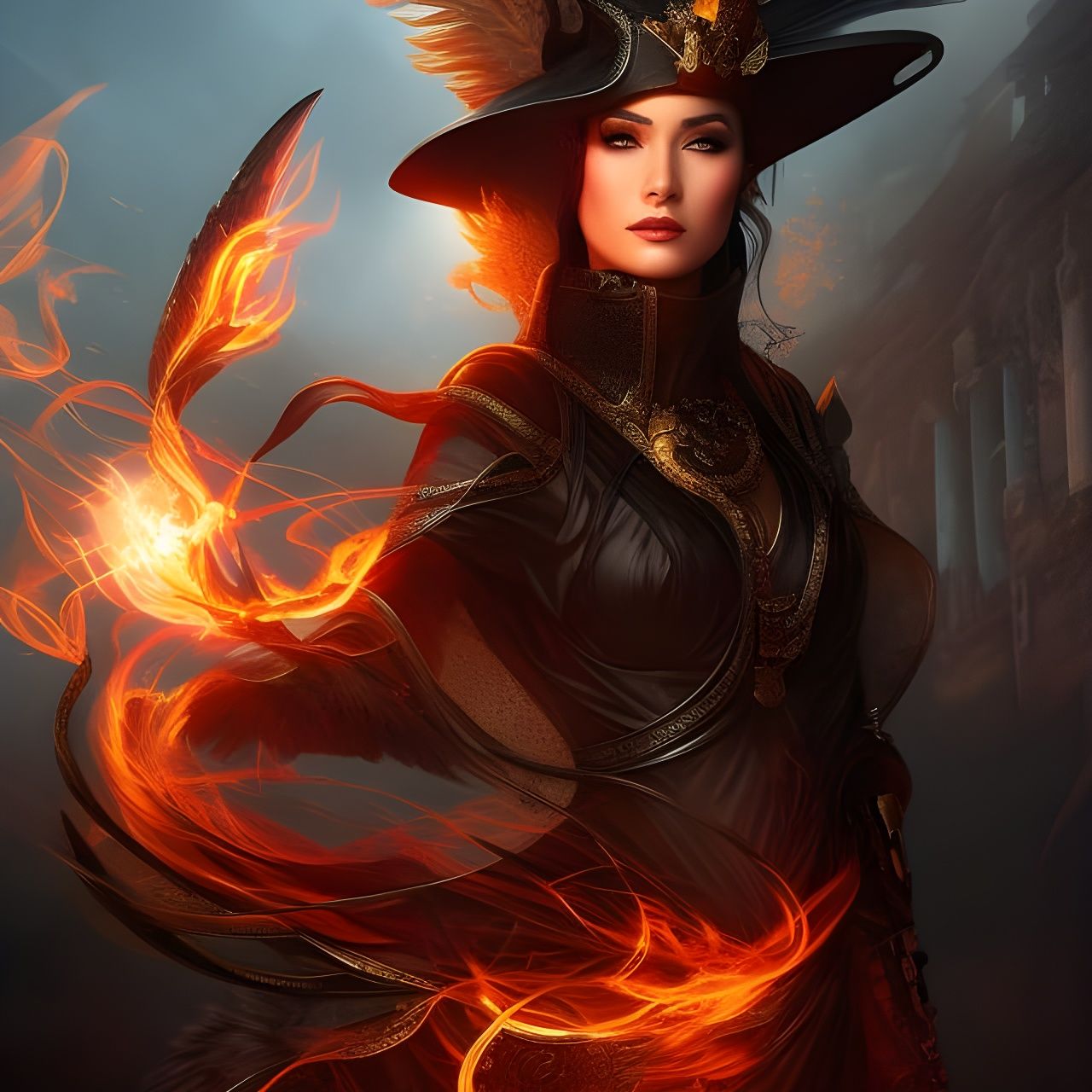 Beautiful Sorceress Digital Illustration in 8k
