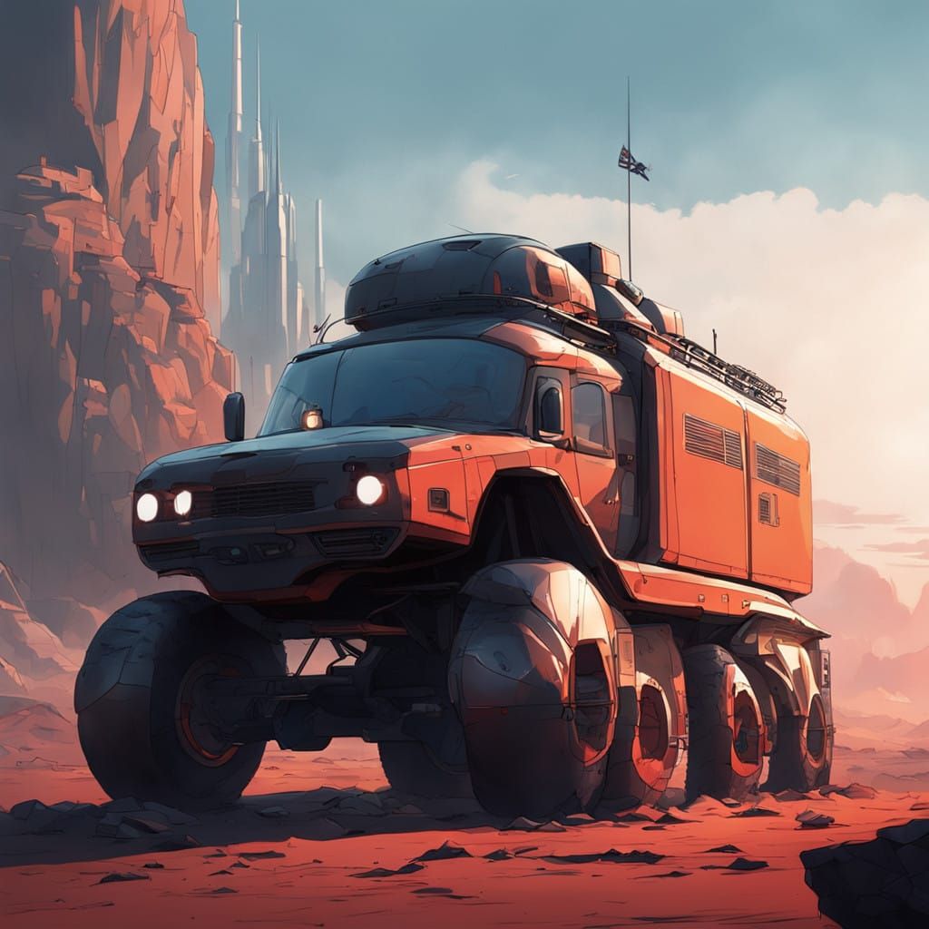 Cyberpunk Apocalyptic Luxury Vehicle in Stunning 8k Resoluti...