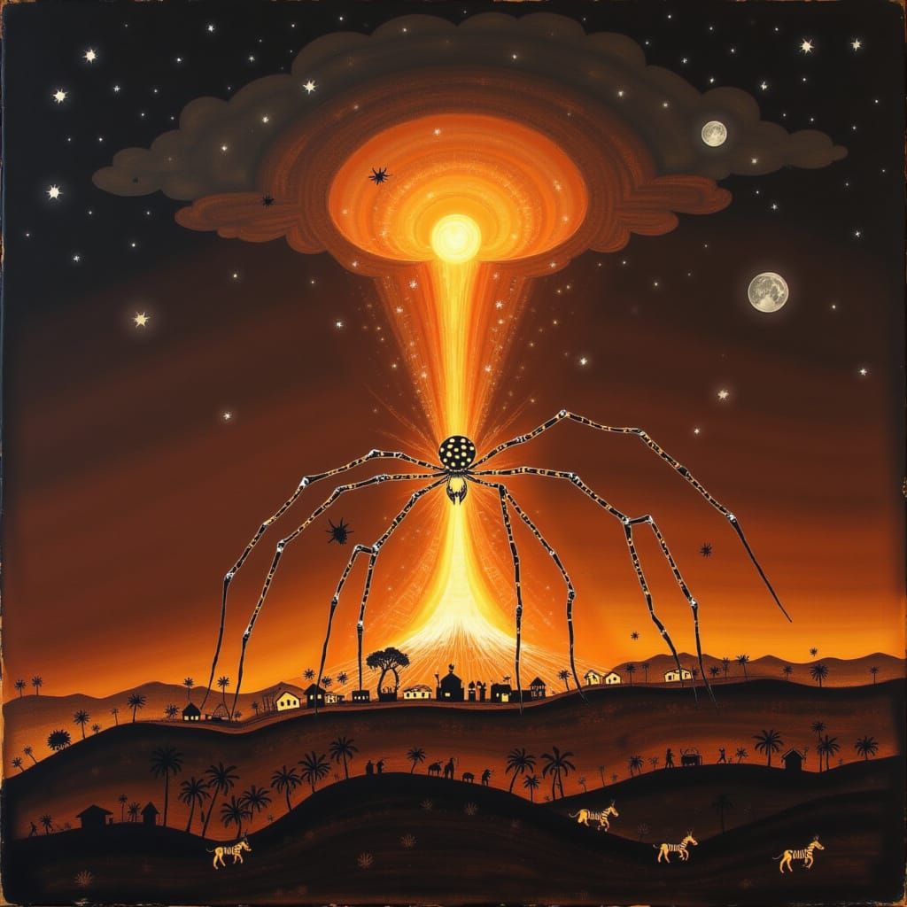 Volcano Erupts with Spider Town Elements