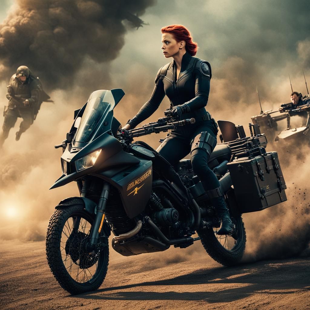Black Widow in Cinematic Film Still