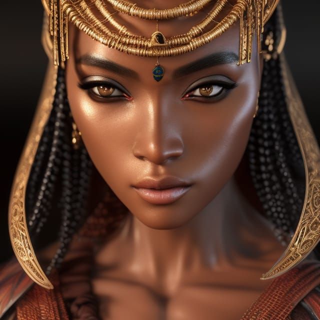 Beautiful African Woman: Hyperrealistic Octane Render