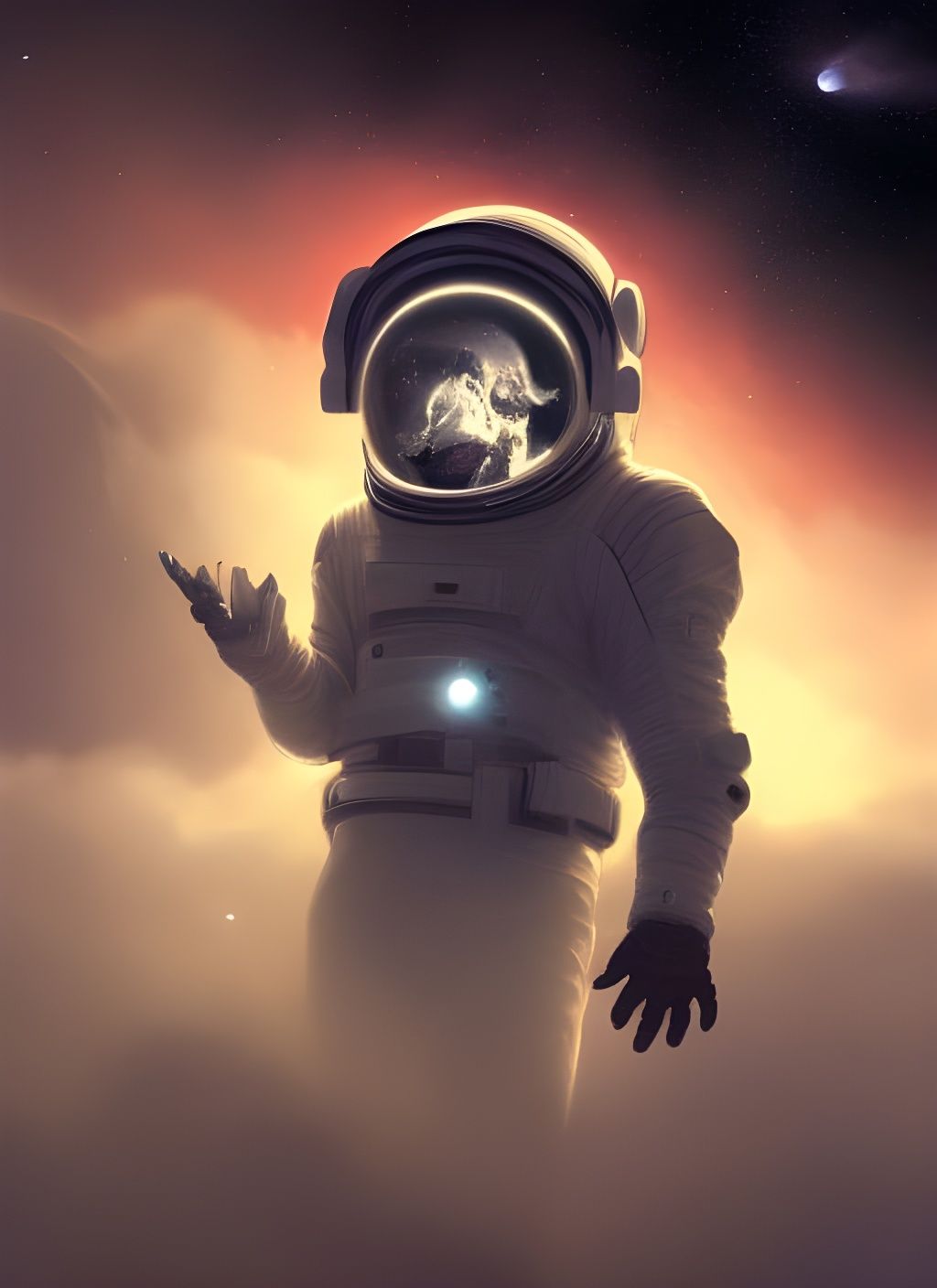 Dead Astronaut Drifting in Deep Space