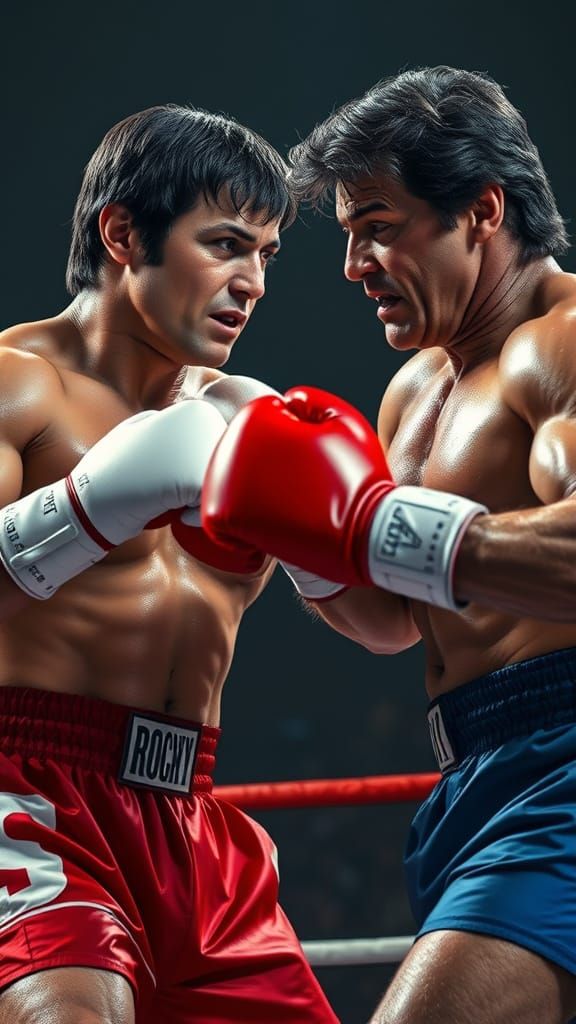 Hyperdetailed Boxing Portrait in Dynamic Lighting
