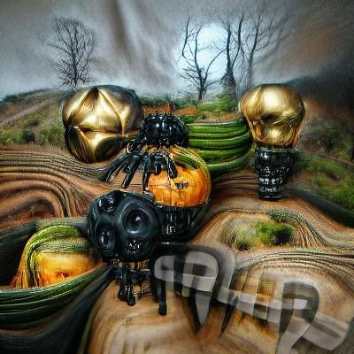 Cartoon Pumpkin Patch with Giant Pumpkins