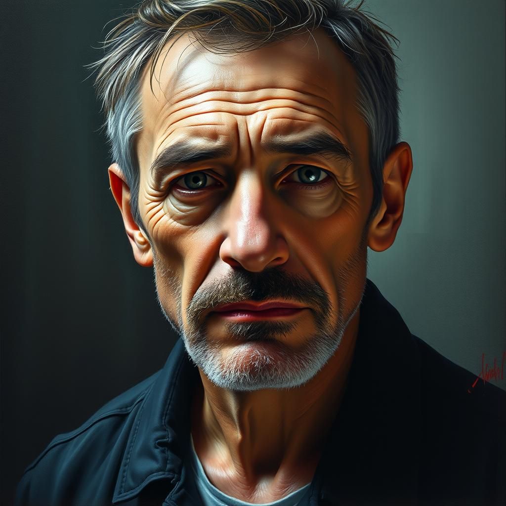 Detailed Portrait in Hyperrealistic Style