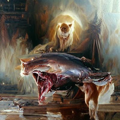 Feast thy soul's, oh my brave beast