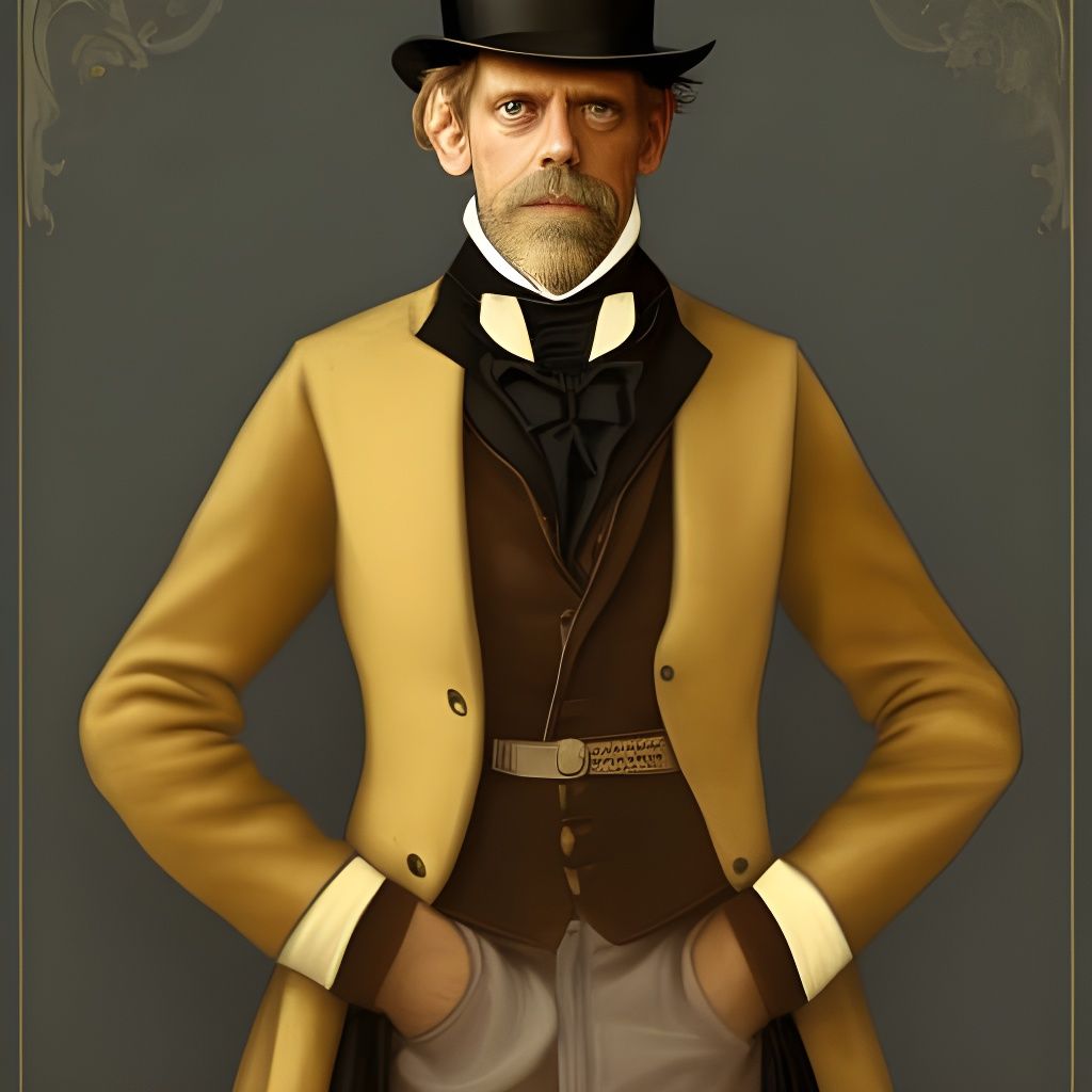 Hugh Laurie as Steampunk Victorian Gentleman Portrait