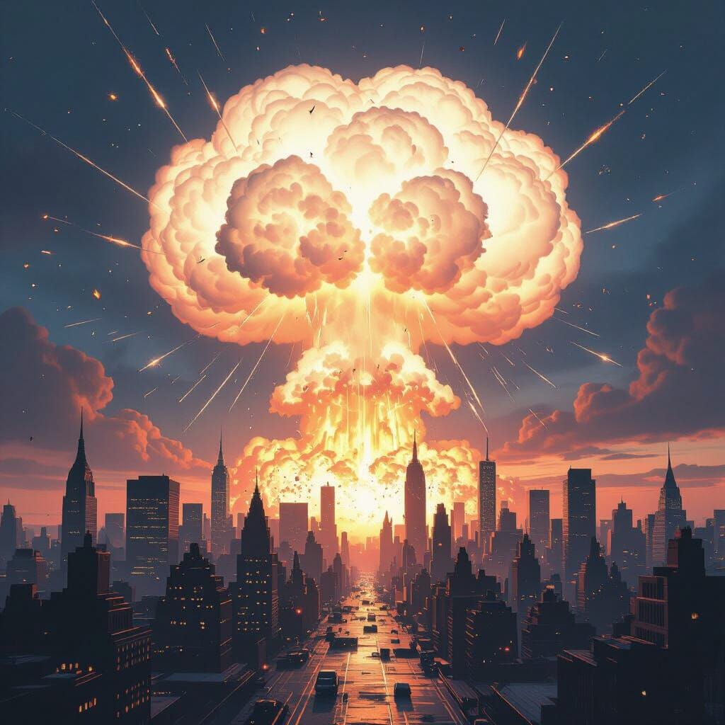 Epic Atomic Explosion Over New York City