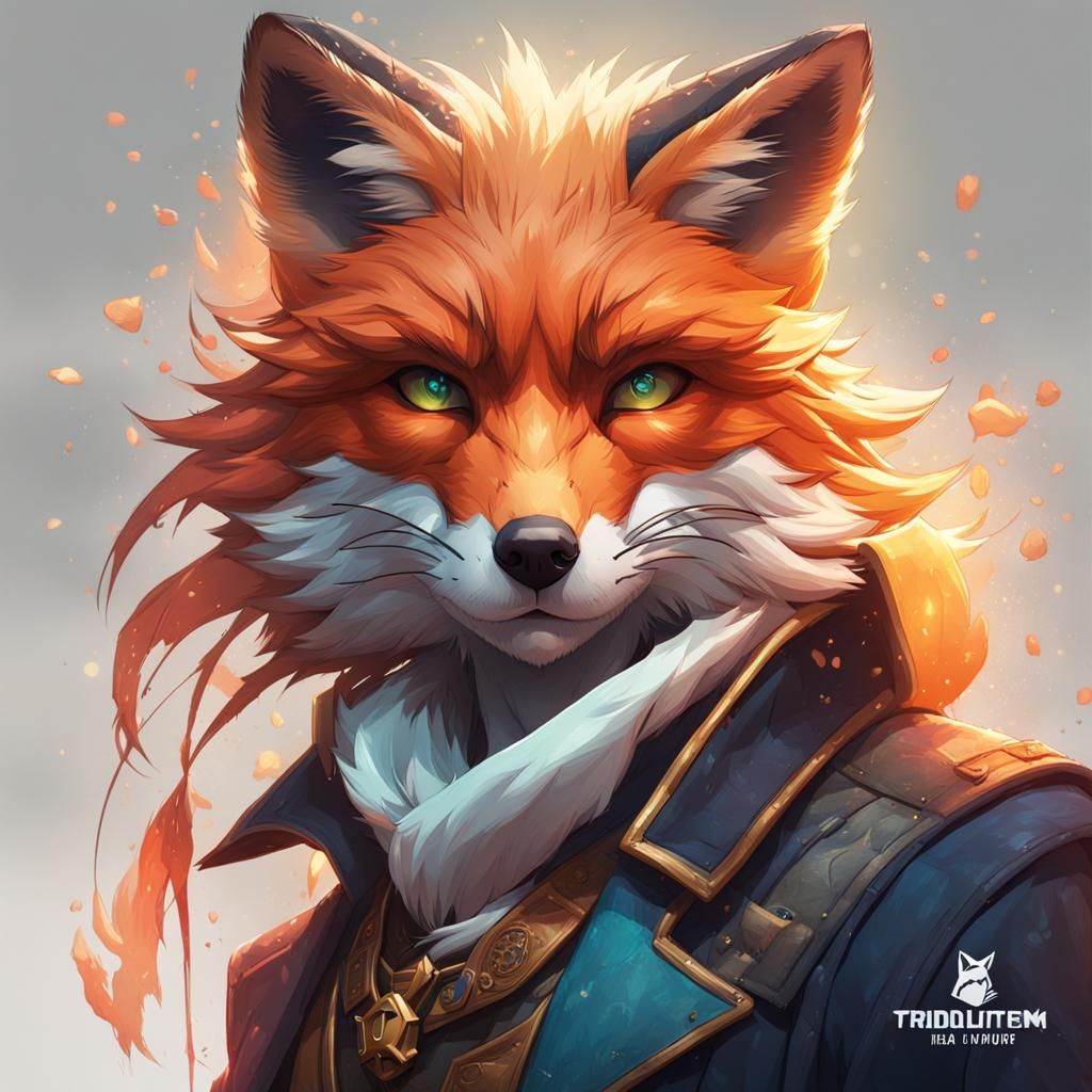 Detailed Fox Furry Portrait in Artstation Style