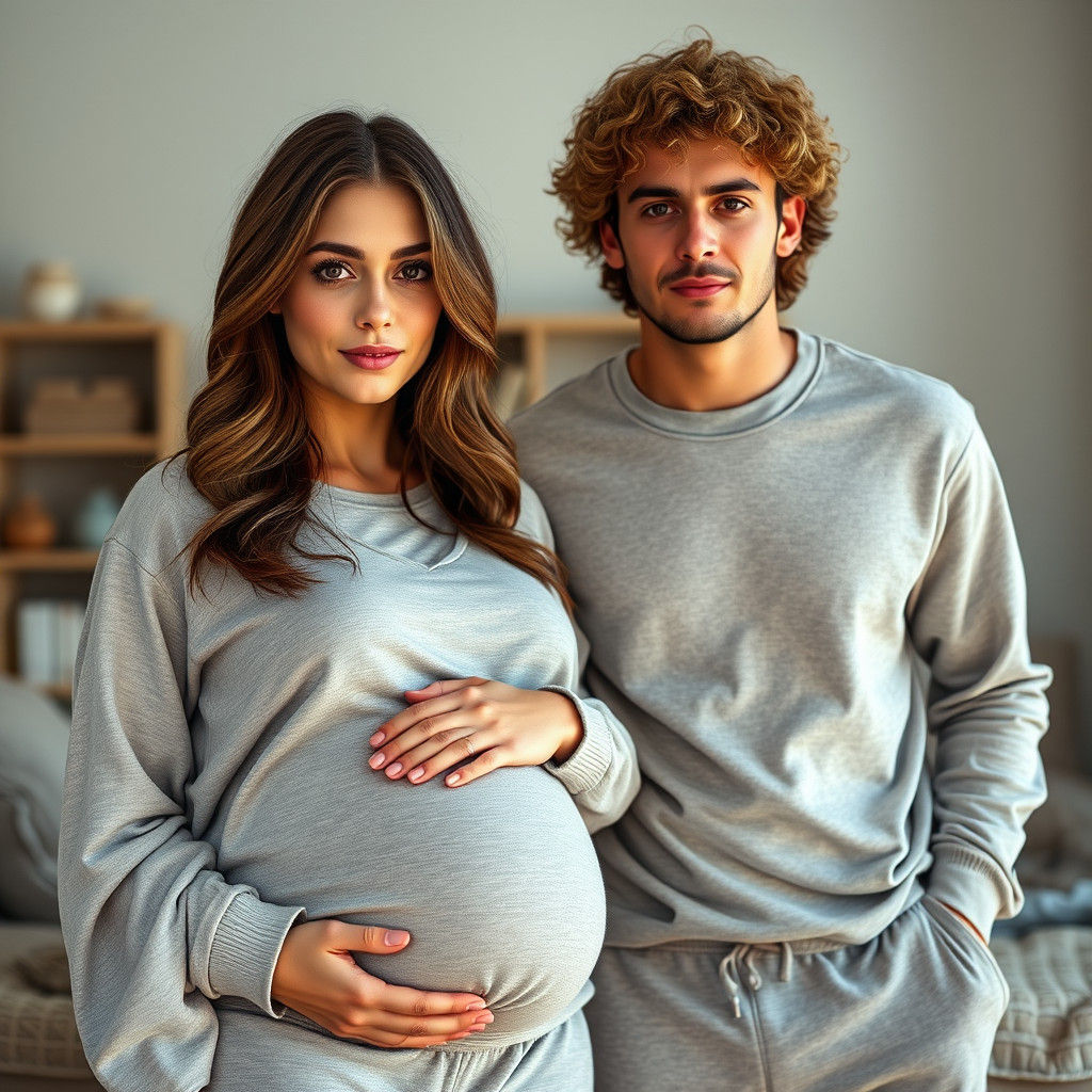 Pregnant Woman with Partner: Professional Photo