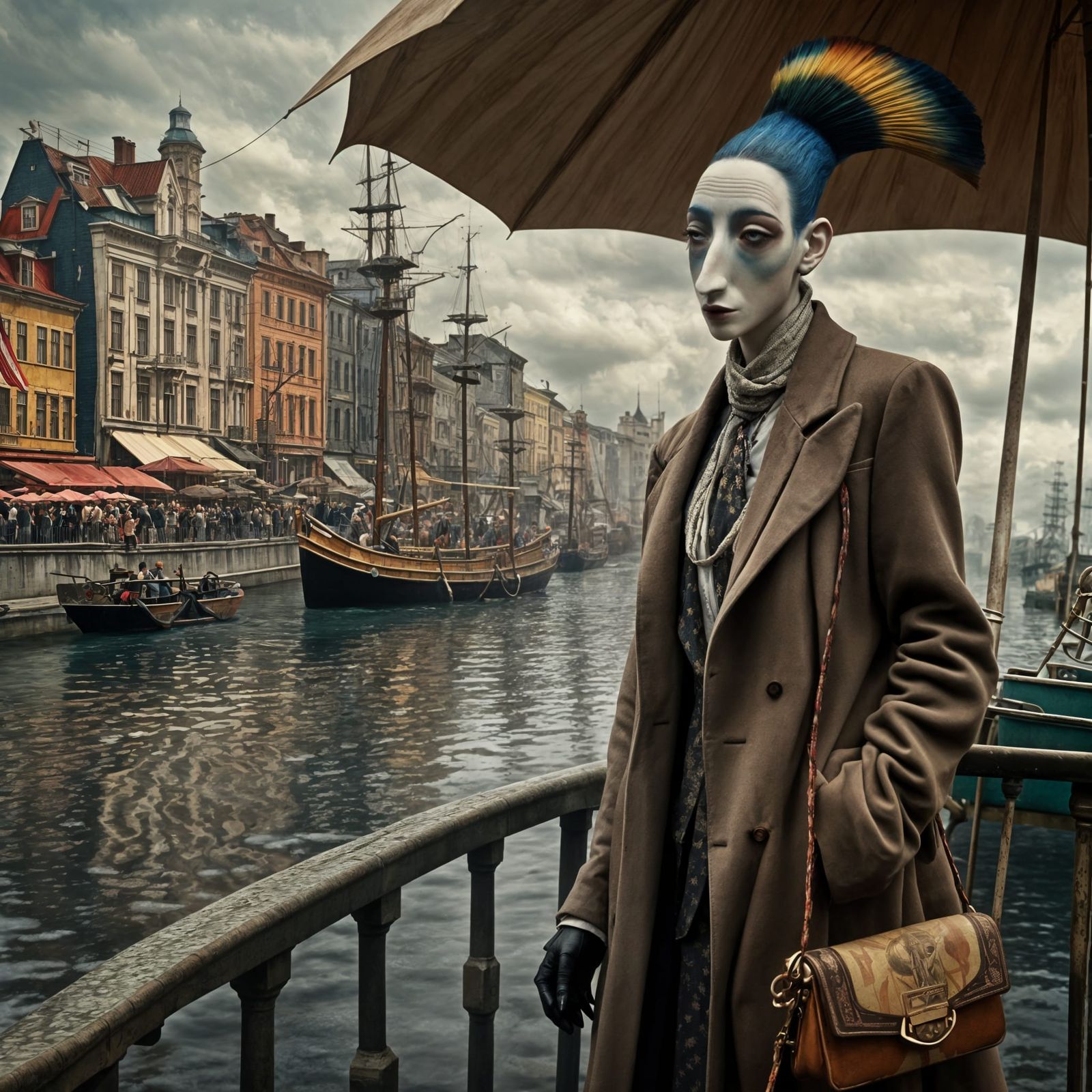 Polychromatic Cityscape: Abstract Blending in Matte Painting