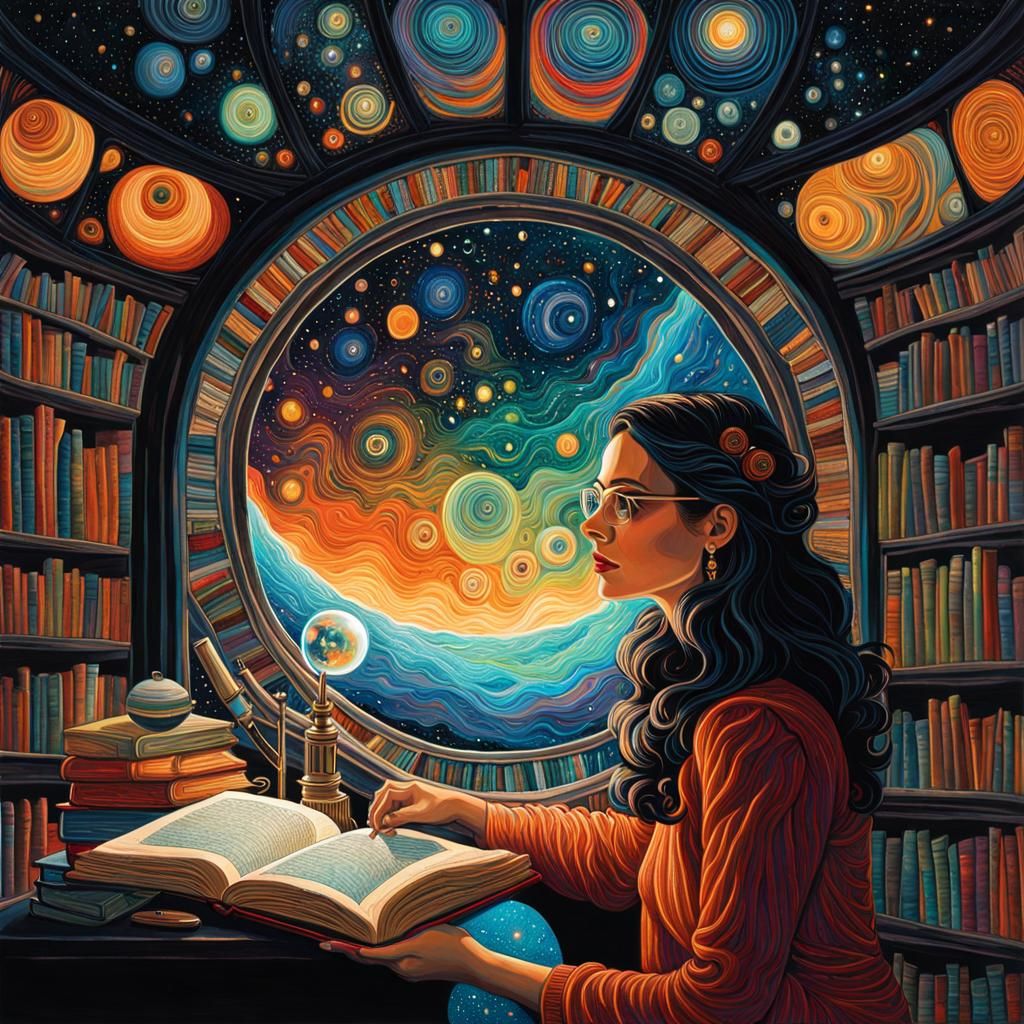 Scientist in Observatory Inspired by Alexander Jannson