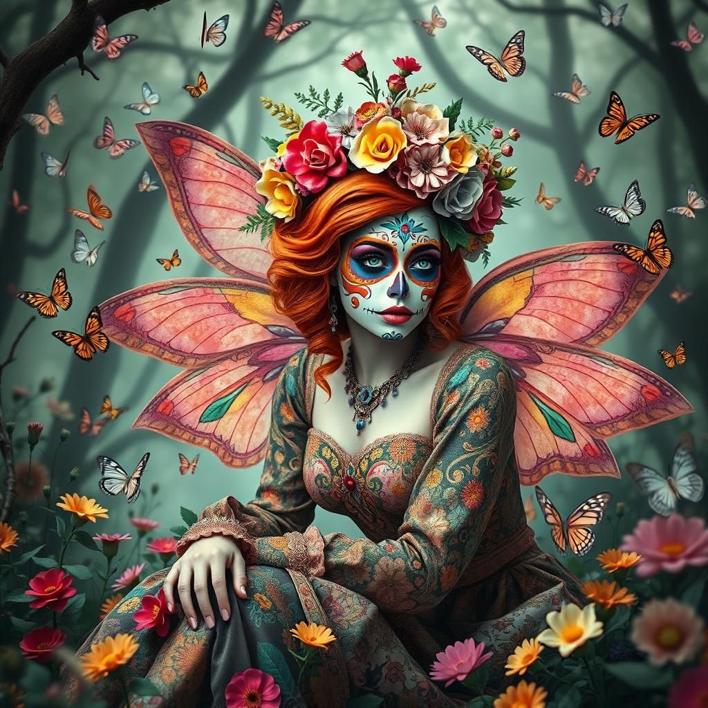 Day of the Dead Fairy in Dreamscape
