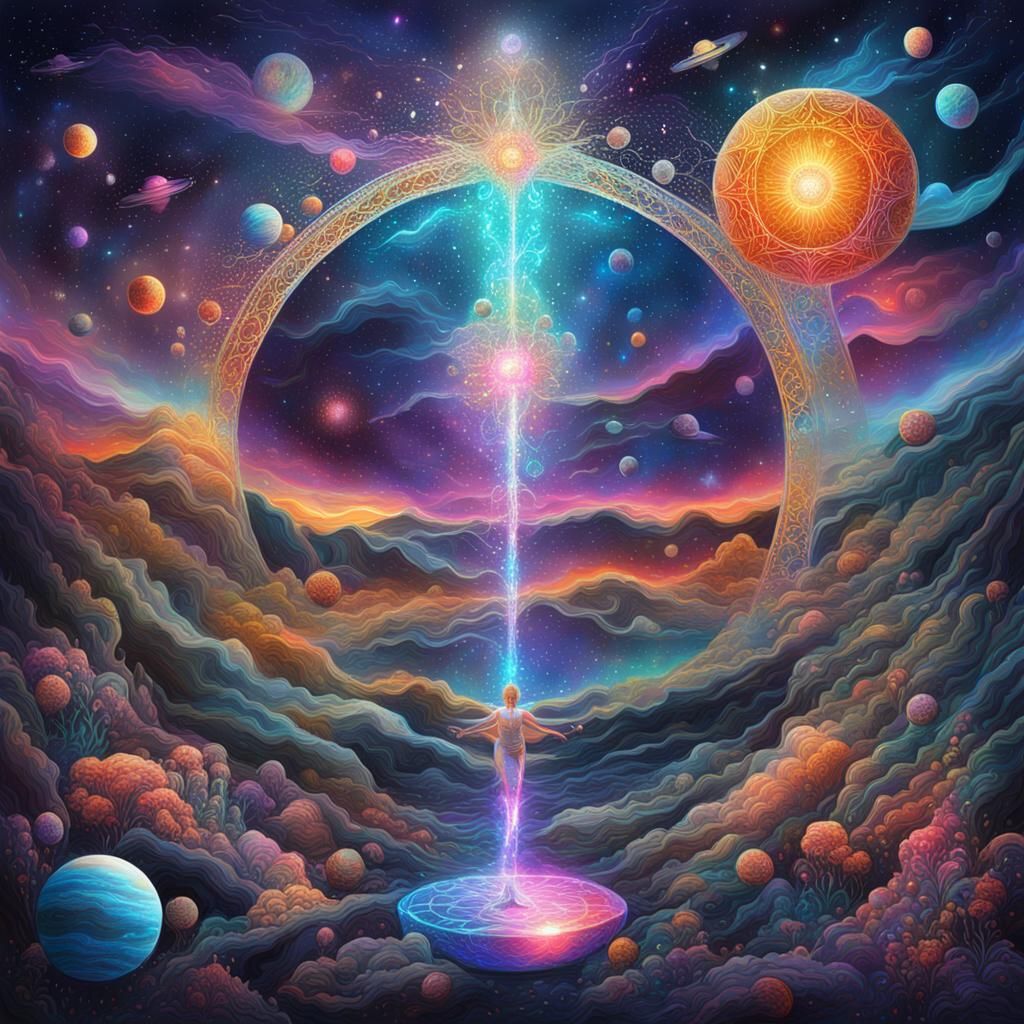 Holographic Cosmic Illustration of Life in 8K