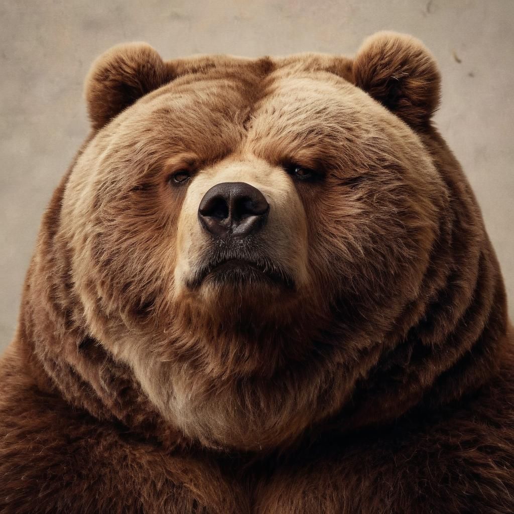 A Disdainful Grizzly Bear with a Comical Sneer