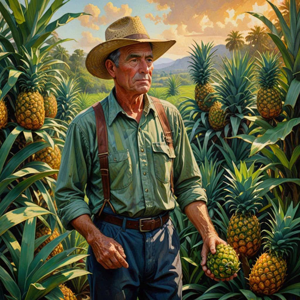 Vibrant Pineapple Harvest in Tropical Paradise