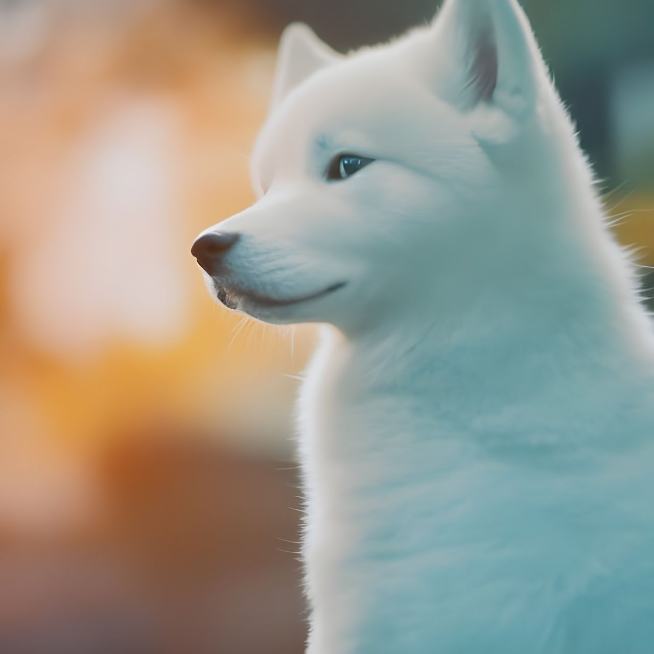 Adorable Shiba Inu Puppy Portrait in Soft Focus