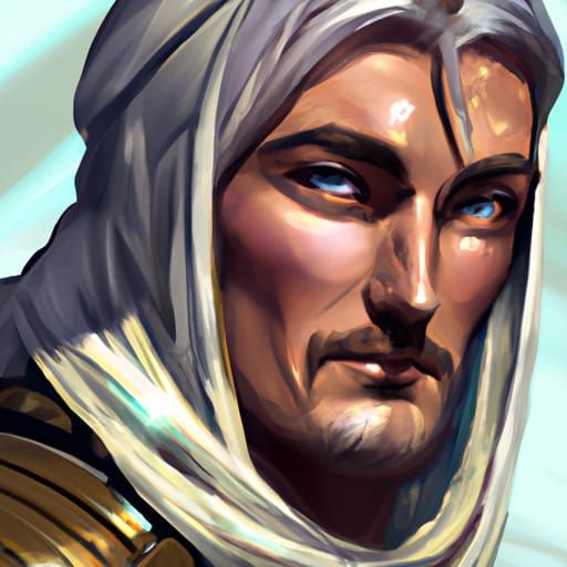 Fantasy Warrior Portrait in Hyperdetailed Digital Art