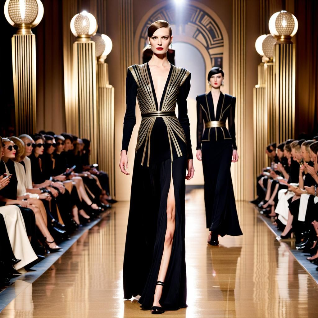 Art deco style on the catwalk