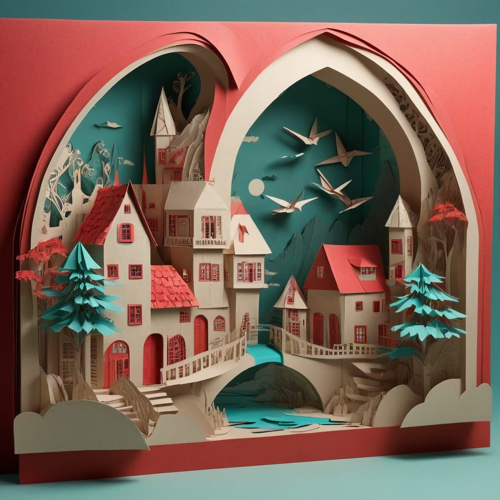 Surreal Portal From Sketch World to 3D Paper City