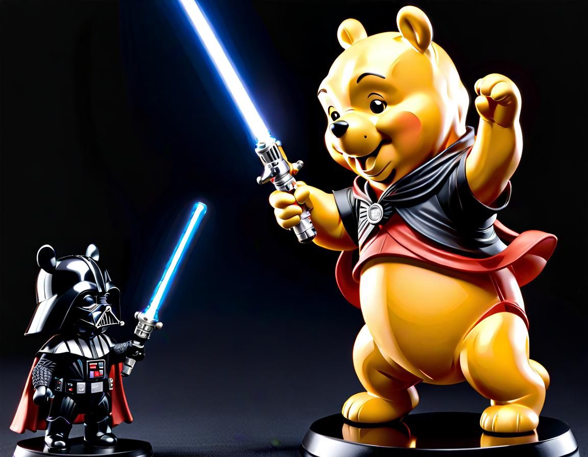 Winnie the Pooh vs. Darth Vader Bobbleheads