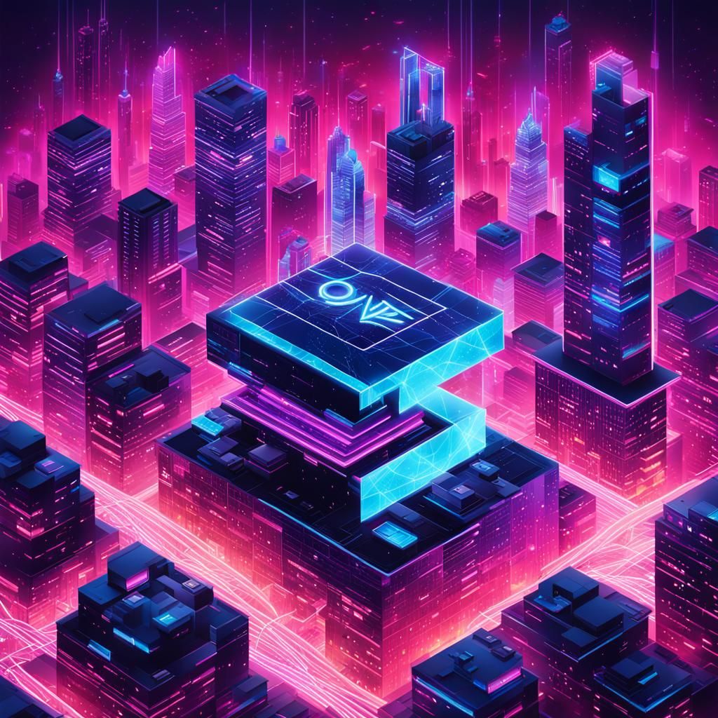 Futuristic AI Fashion Industry in Cyberpunk Style