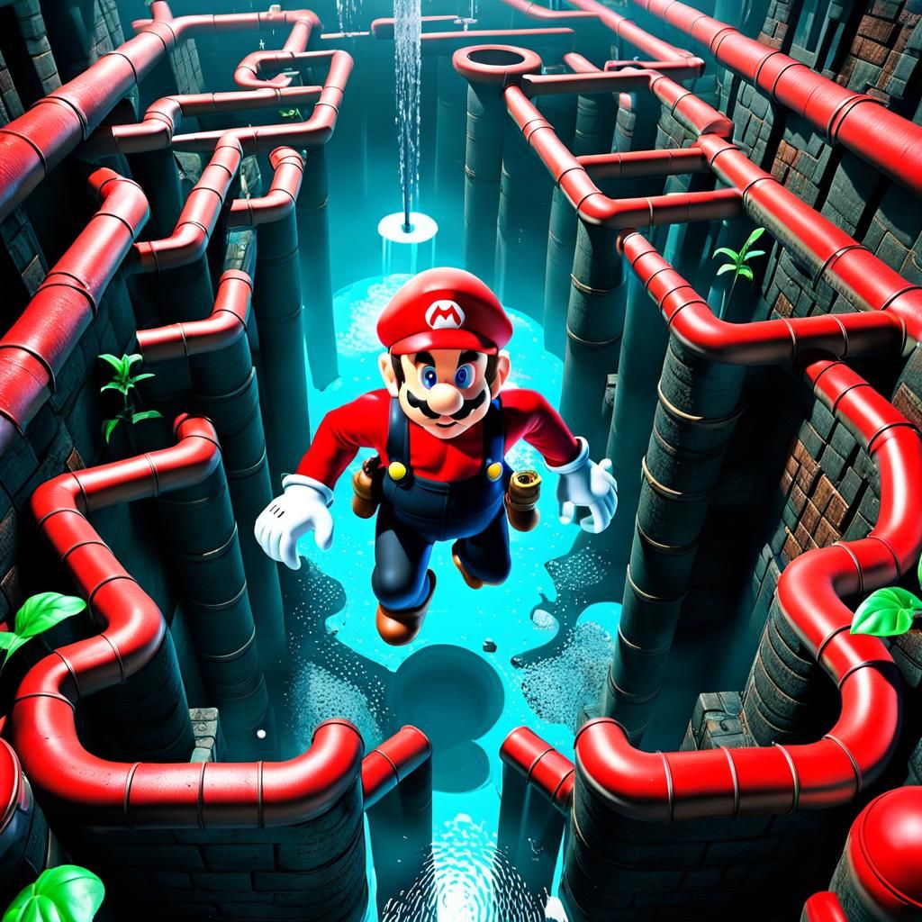 Super Mario the only authorised maze plumber