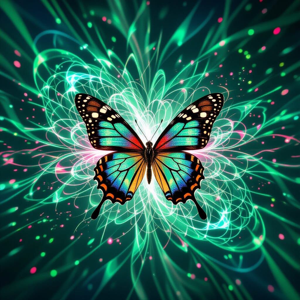 Holographic Butterfly in Abstract Interference Patterns