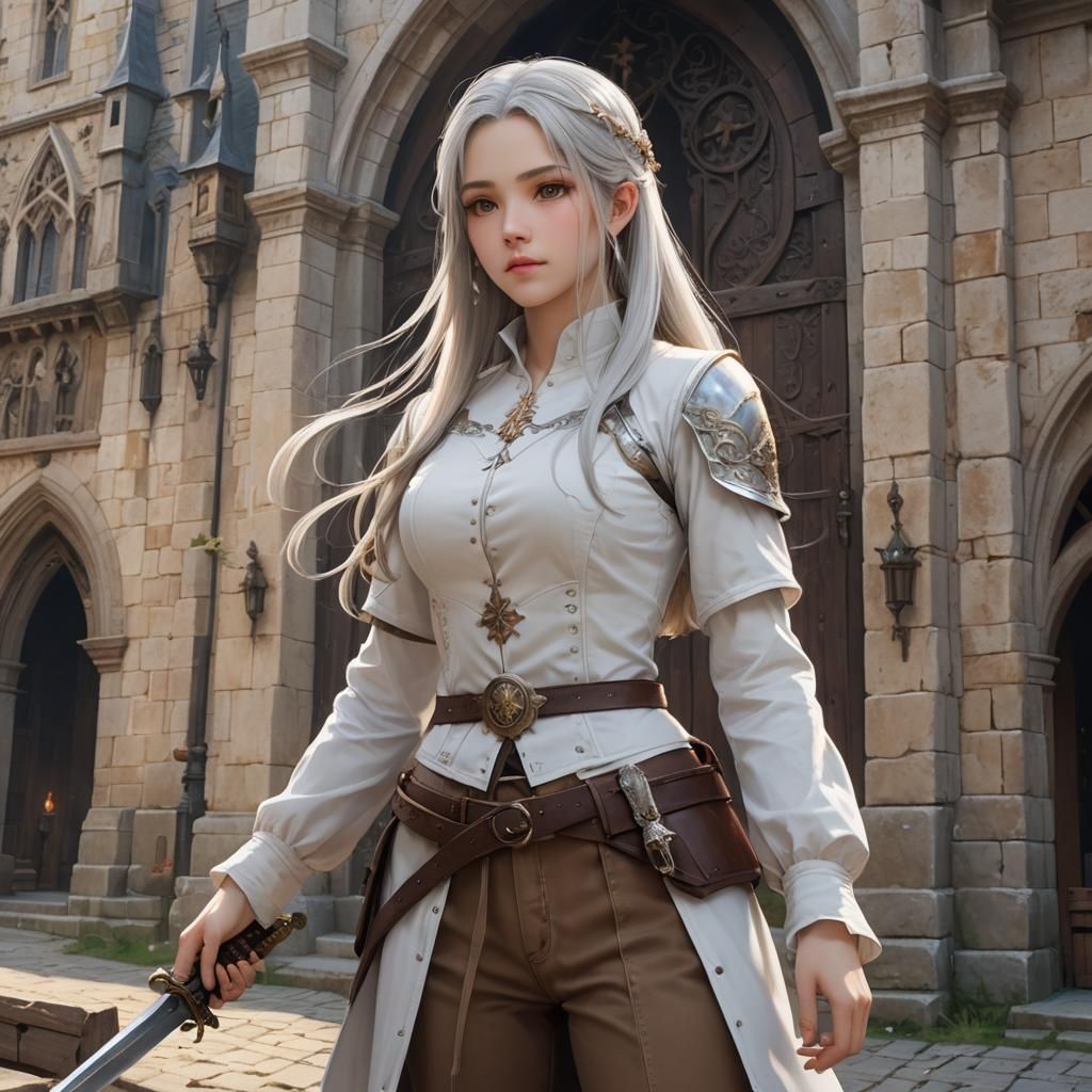 Princess with Sword: 3D Anime Art