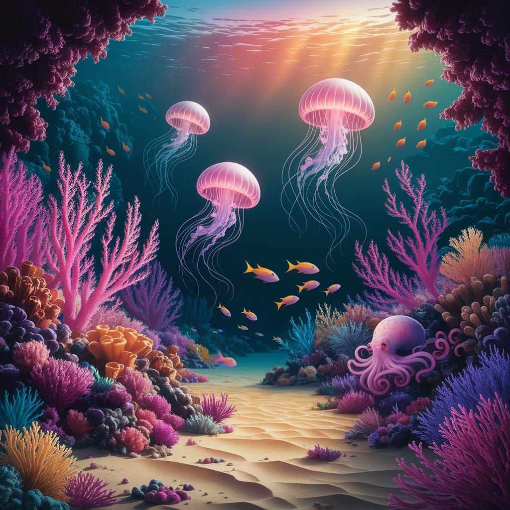 Colorful deep sea
