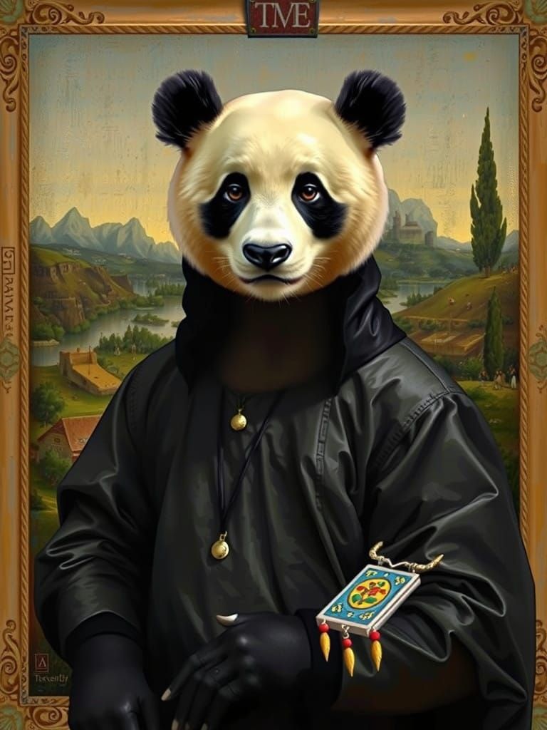 Panda Replaces Mona Lisa in Iconic Leonardo da Vinci Paintin...