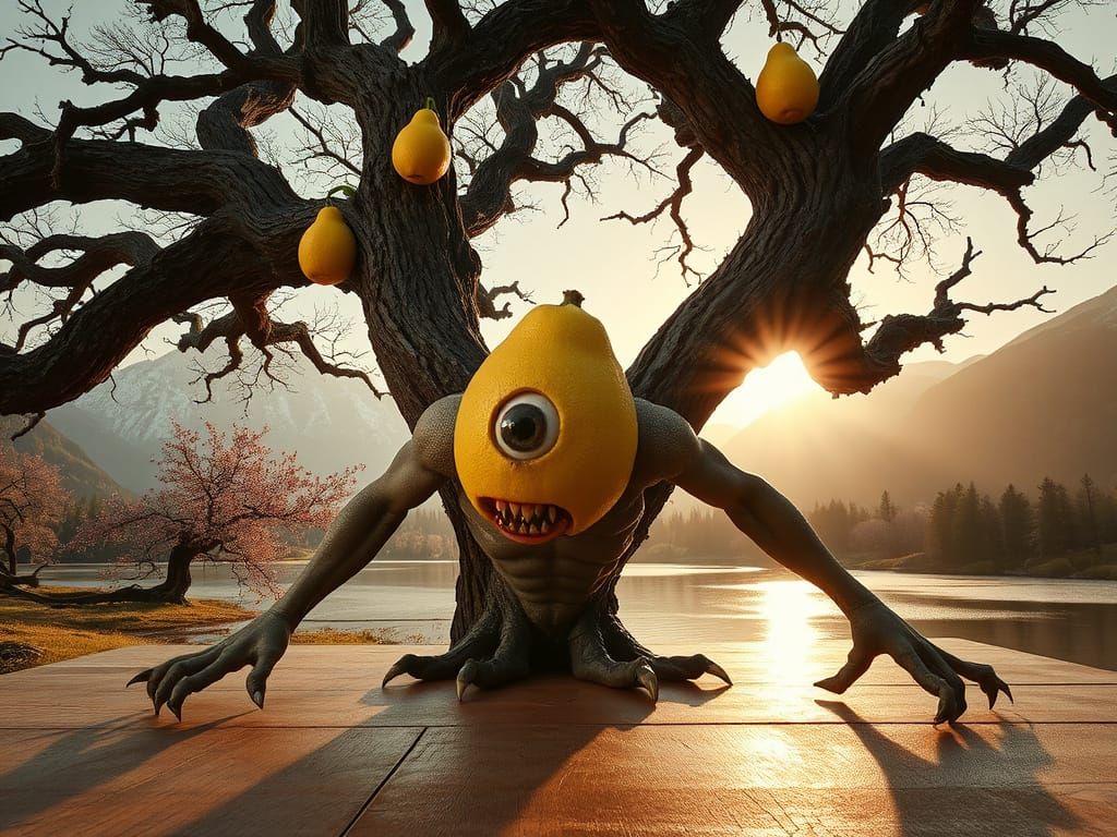 Surreal Omega Mart Fruit Monster Unveiled in Hyper-Realistic...