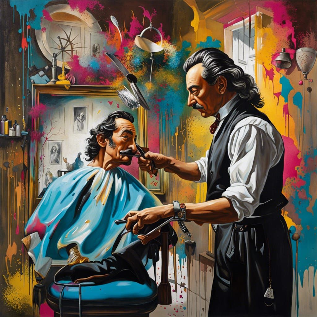 Dali Barbers Dürer: Graffiti Art Portrait