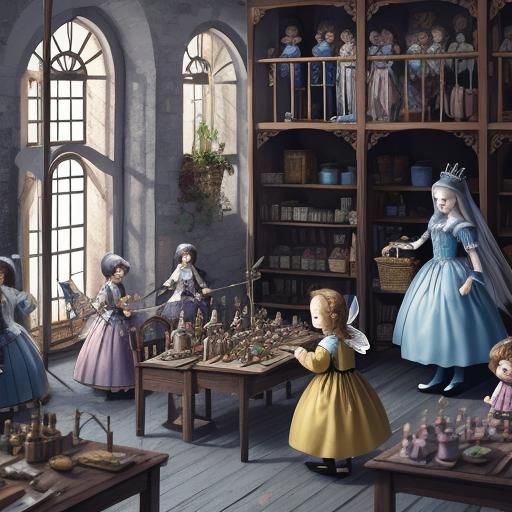 The Doll Factory: A Fairy Tale Scene