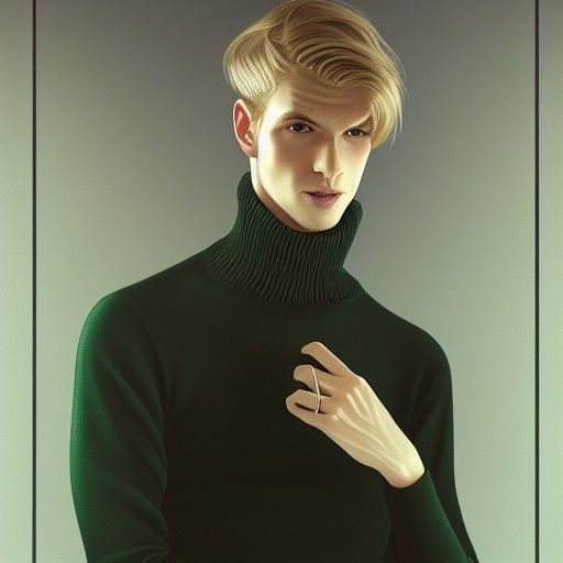 Detailed Portrait of a Pale Man with Blonde Hair