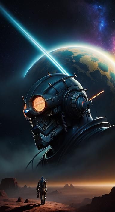 Sci-Fi Cowboy in Studio Ghibli Anime Style