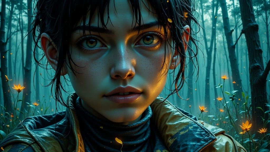 Stormy Bayou Portrait in Dynamic Lighting