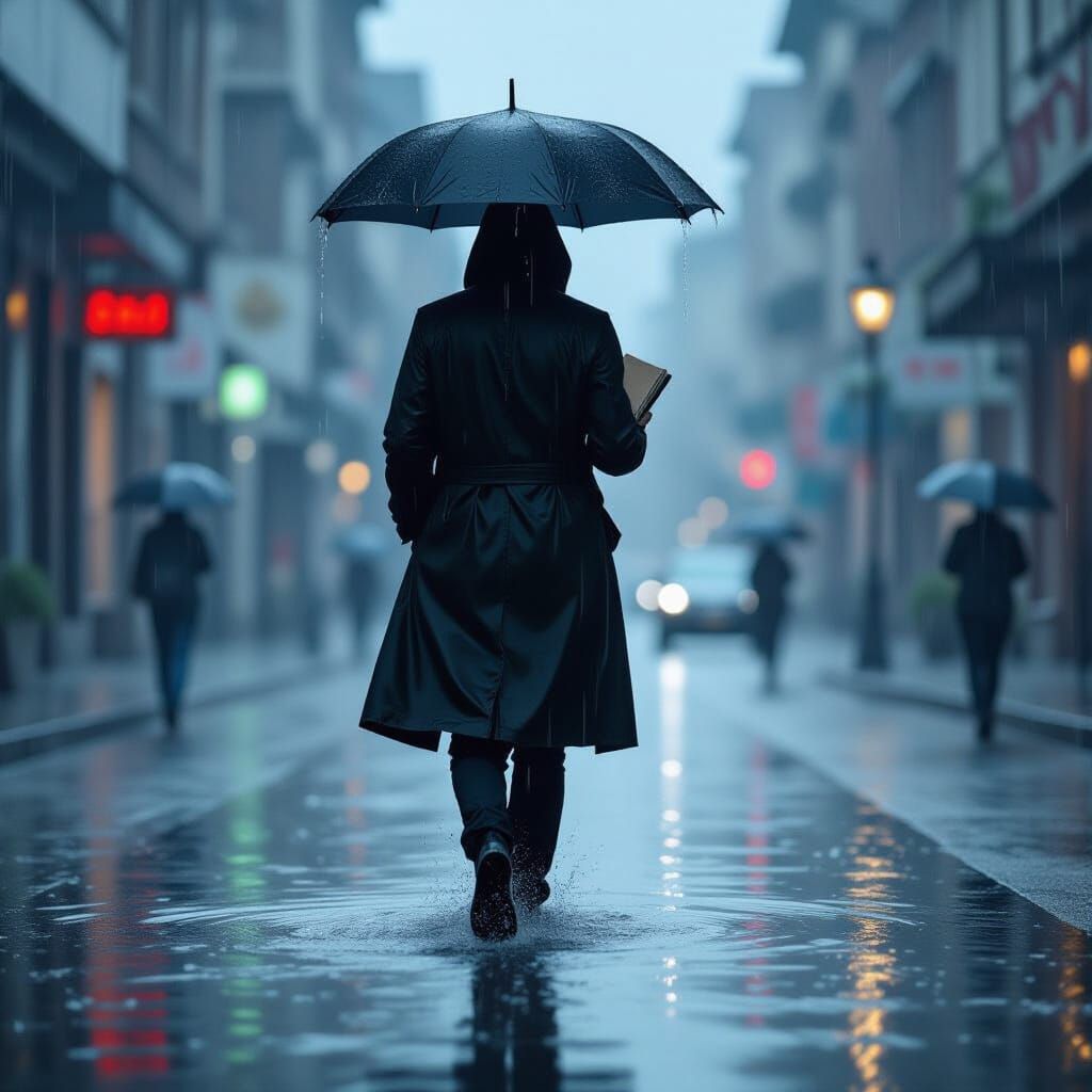 Ephemeral Memories Reflected in Rainy Puddles