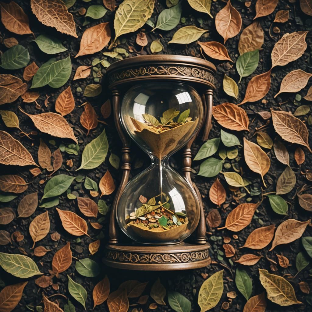 Autumnal Hourglass: Cinematic Still Life