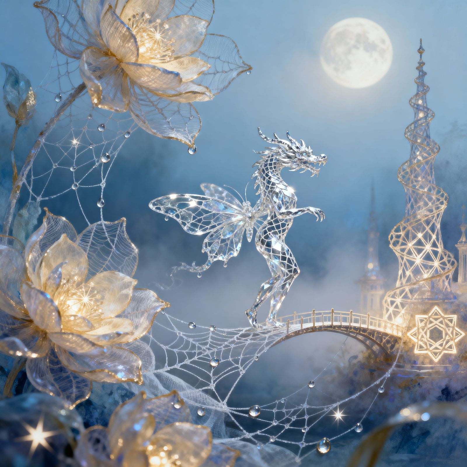 Fantastical Web Sculptures in Ethereal Light