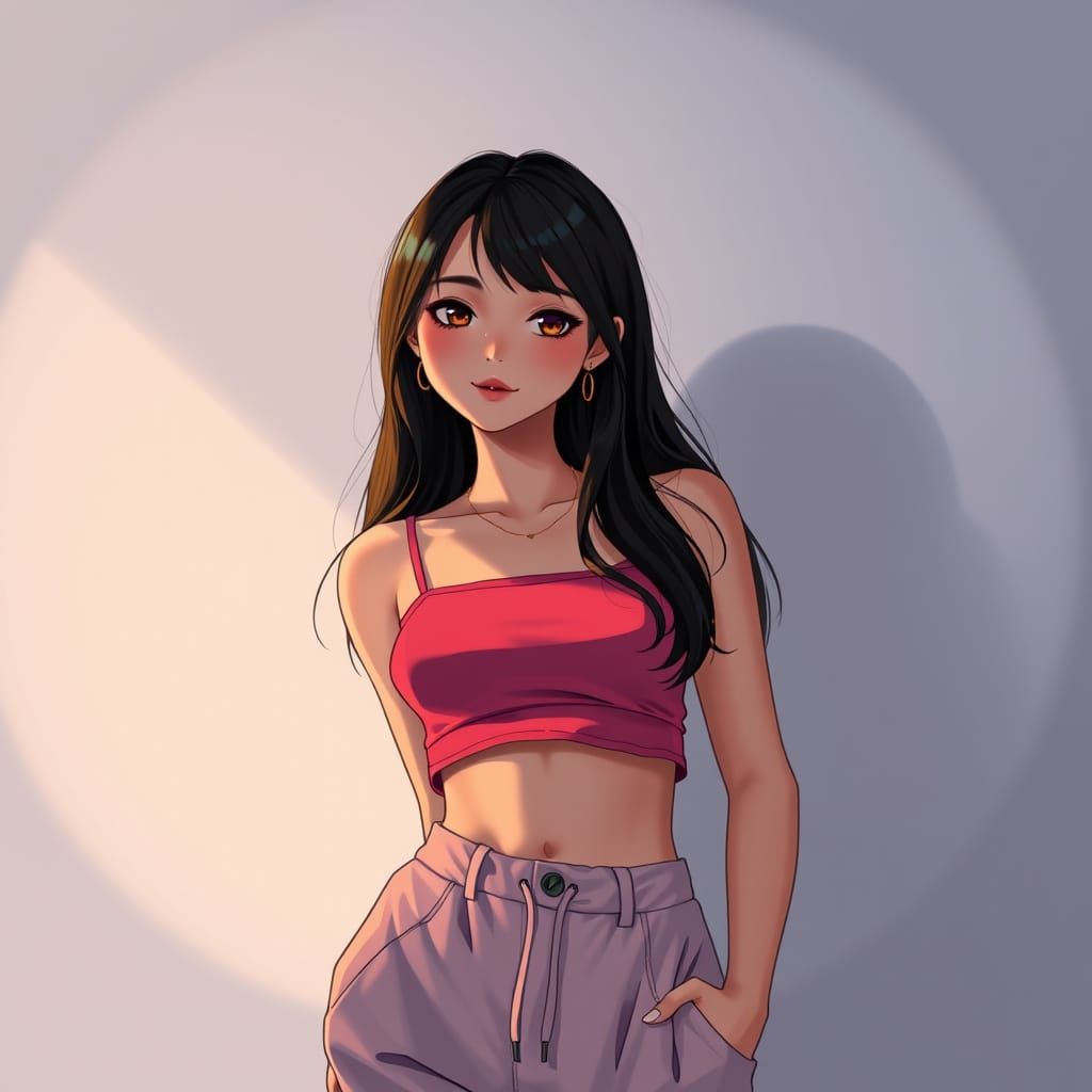 Exotic Indonesian Beauty in Anime-Inspired Style