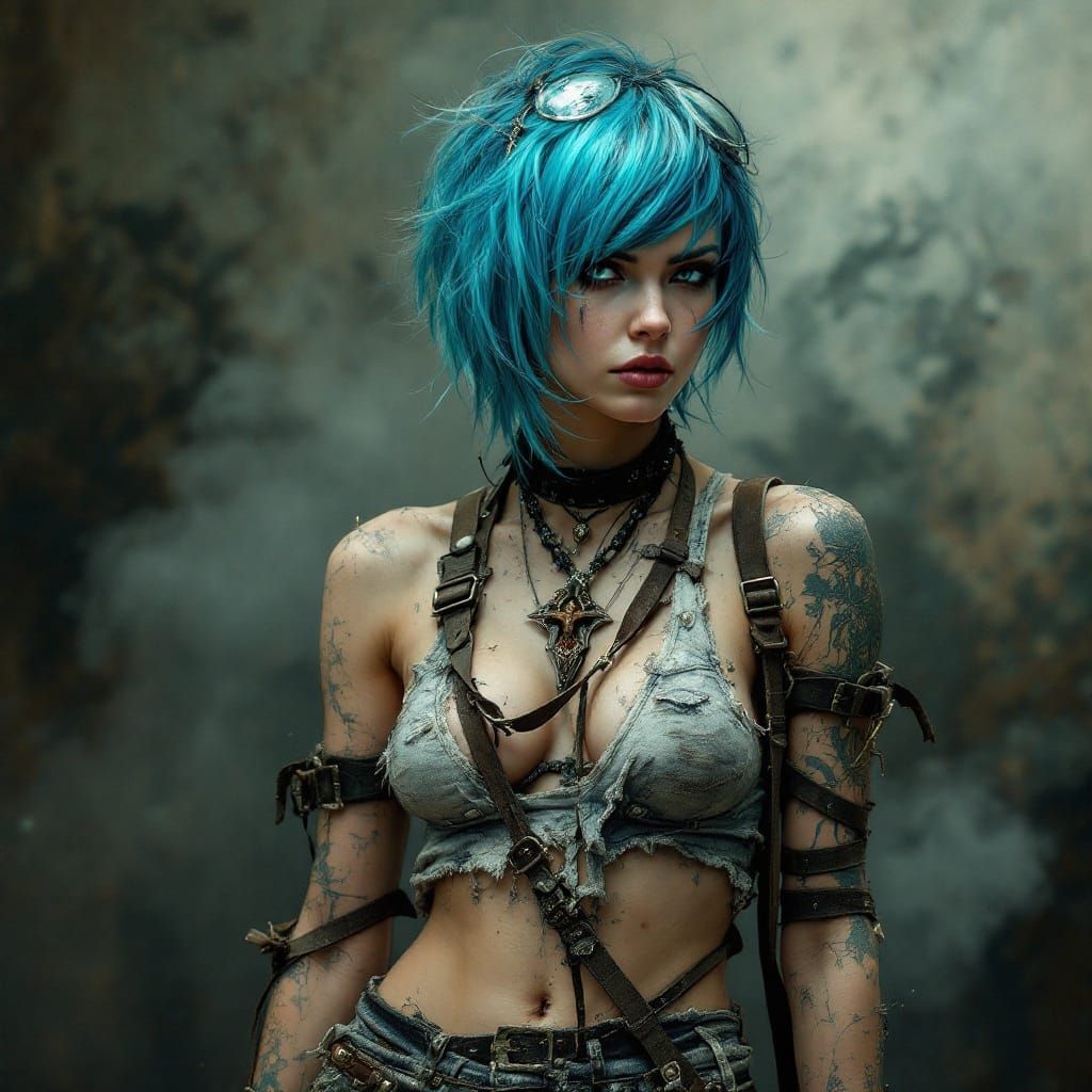 A Defiant Young Woman in Eroding Elegance