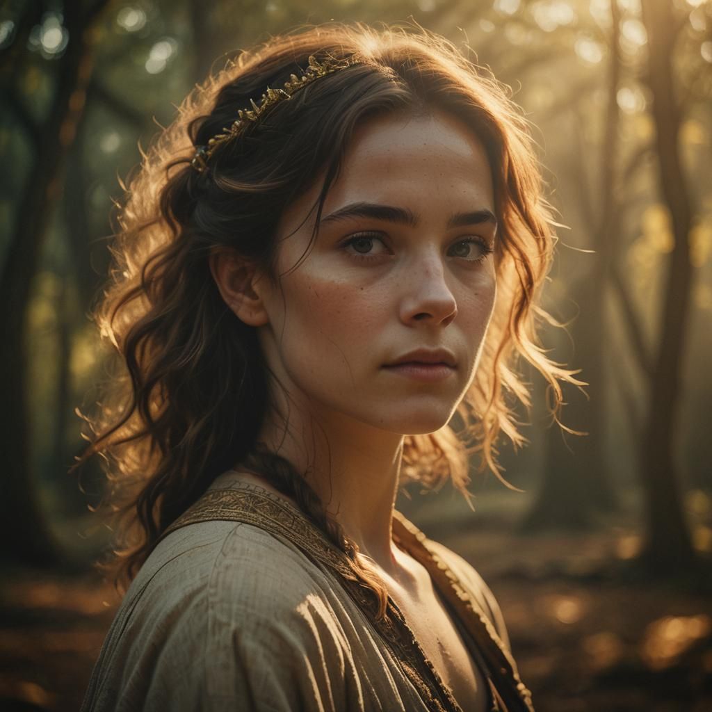 Cinematic Portrait of Emma with Spirit Guide