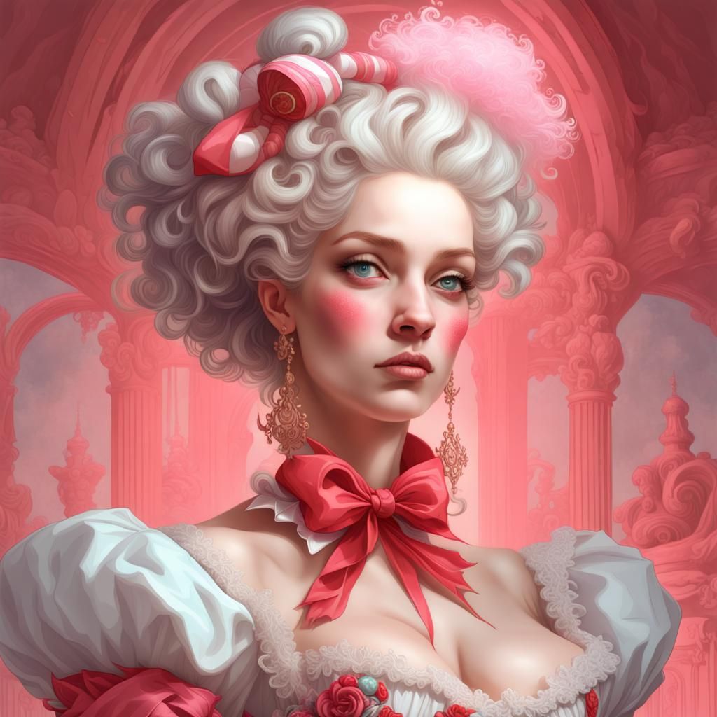 Marie Antoinette Inspired Portrait with Candy and Lace