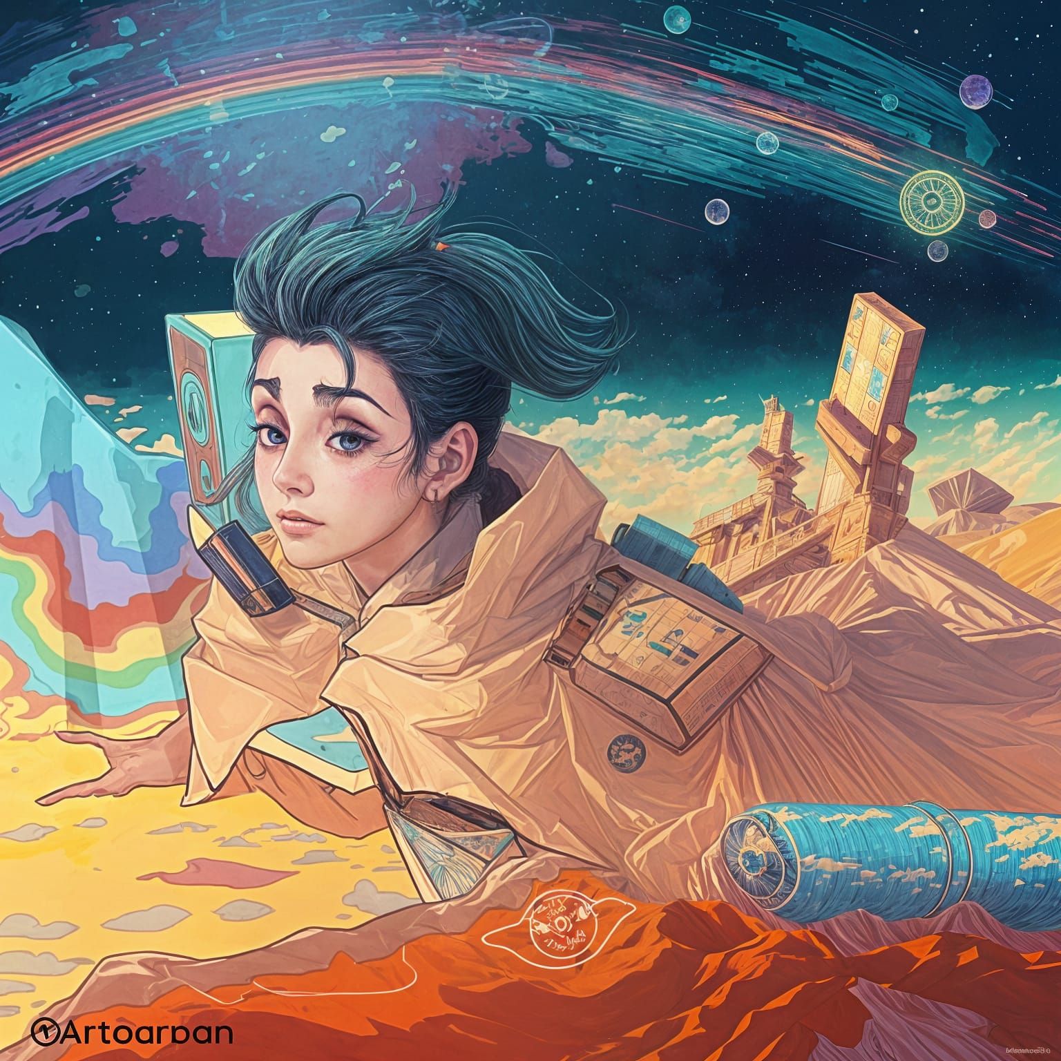 Youthful Rebel Stares into Freedom's Distance