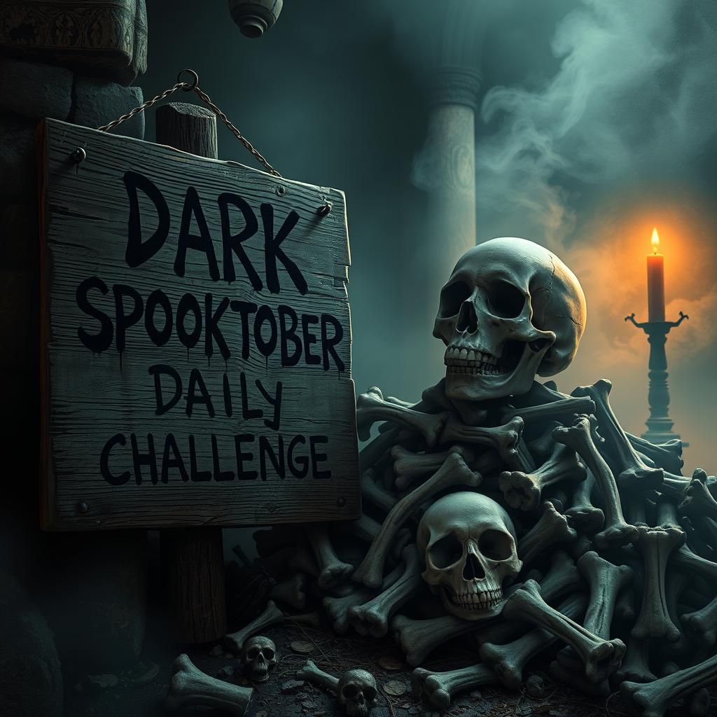 Macabre Skull Sign in Junji Ito Style