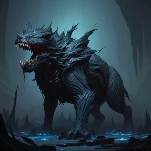 Nightmare Creature Concept Art: Cracked Sonic Statue