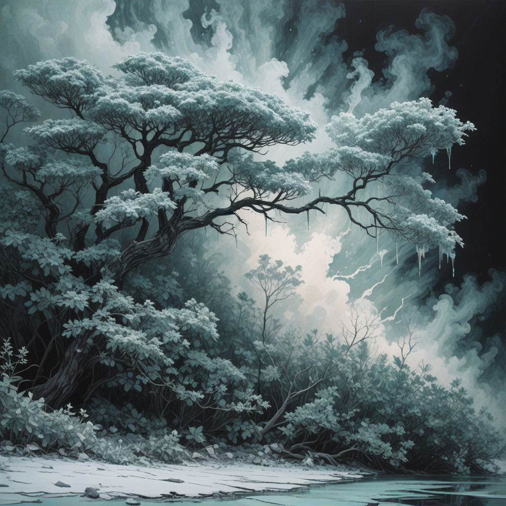 Ethereal Rupture and Chimeric Flux art, A Surrealism masterpiece (APS): Rituals Beyond the Veil