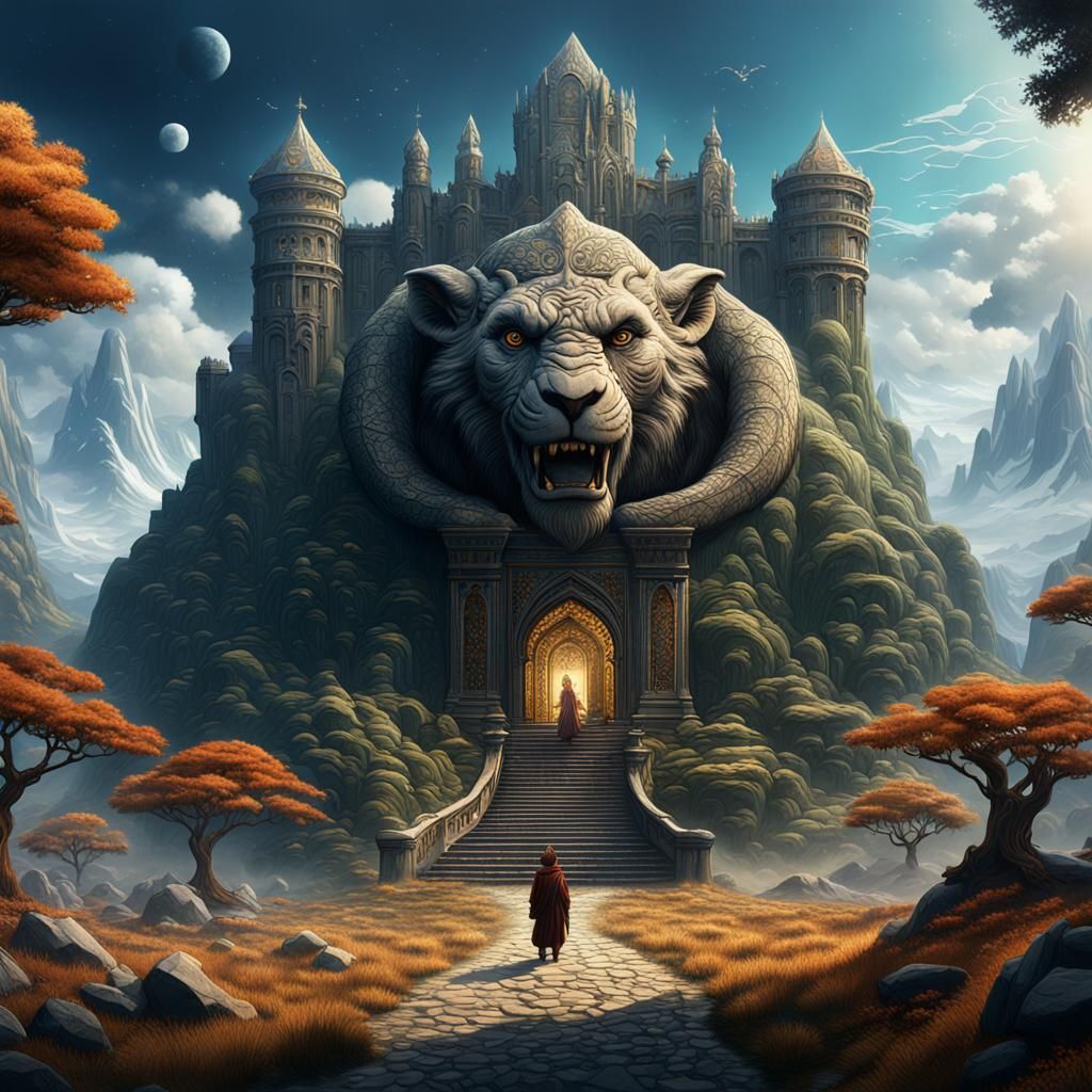 Fantastical Detailed Matte Painting in Deep Color