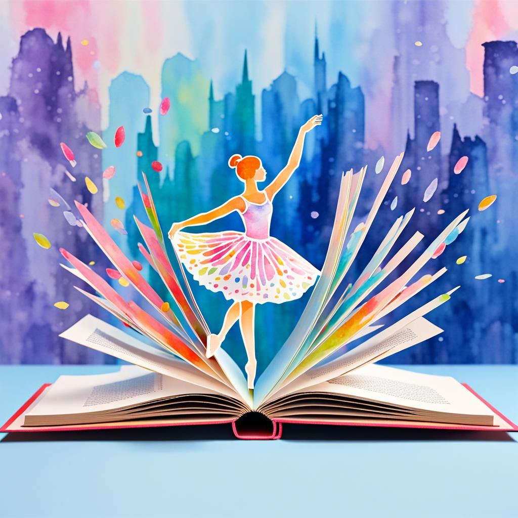 Beautiful Ballerina Pop-Up Book in Watercolour